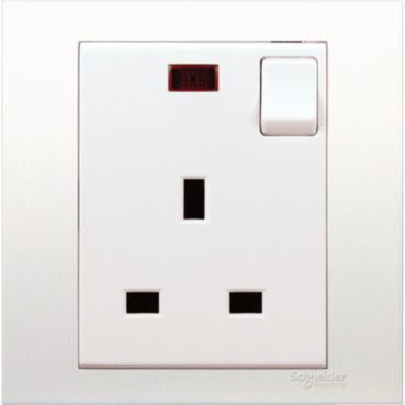 Schneider VIVACE Wiring Devices 13A Socket + Saklar + Neon
