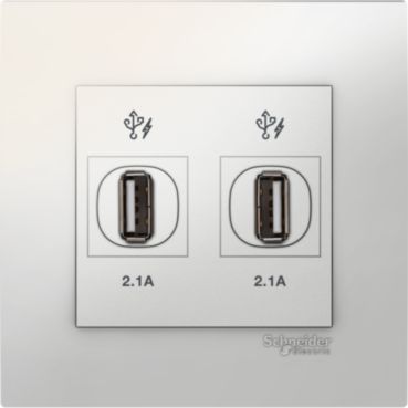 Schneider VIVACE Wiring Devices USB Charger 2x2.1A